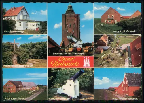 AK - Insel Neuwerk Nordseebad - Leuchtturm Wattwagen Häuser - Motive der Insel
