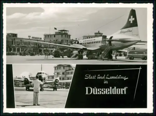 Foto AK - Düsseldorf Flughafen - Start Landung - Swissair Metropolitan Flugzeuge