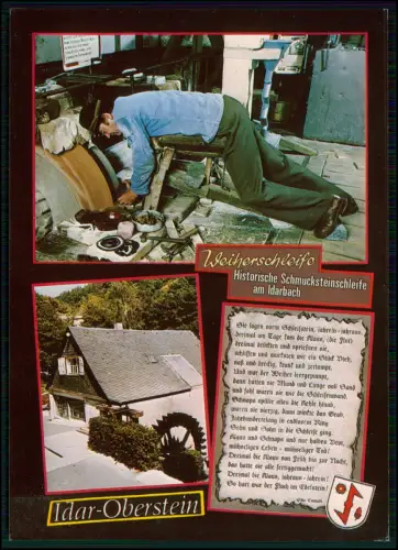 Weiherschleife Idar Oberstein Schleifer am Schleifstein Wassermühle am Idarbach