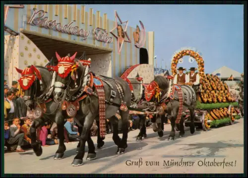 2x AK - München Oktoberfest Festzug Brauereiwagen Pferde Einzugs der Wiesn Wirte