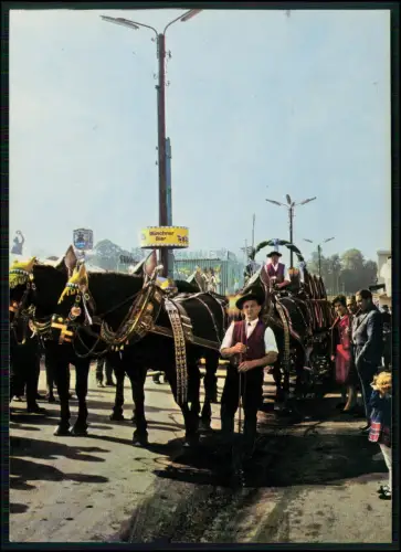 2x AK München Oktoberfest Volksfestbetrieb typischen Szenen Festzug Tracht Wiesn