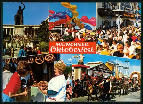 2x AK München Oktoberfest - Volksfestbetrieb Lebendige Aufnahmen Tracht Wiesn ..