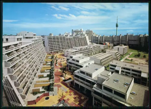 AK - München Olympiapark Olympisches Dorf - Olympiaturm Spiele 1972 Architektur