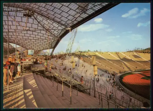 AK München Olympiastadion Tribüne Seilnetz Konstruktion Olympiapark Spiele 1972
