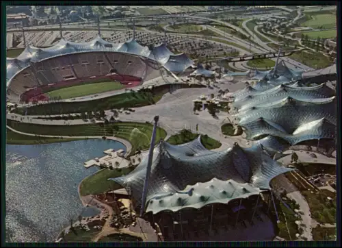 AK - München Olympiapark 1972 Luftbild Olympiastadion - Zeltdach von Frei Otto