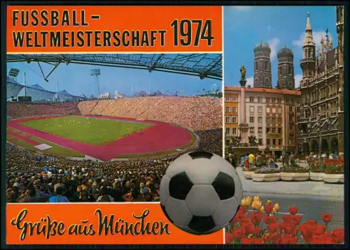 München Olympiastadion Marienplatz anlässlich der Fußball Weltmeisterschaft 1974