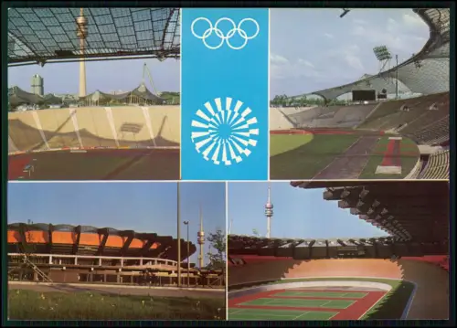 AK - München Olympische Spiele 1972 -  Olympiastadion und Radstadion uvm....