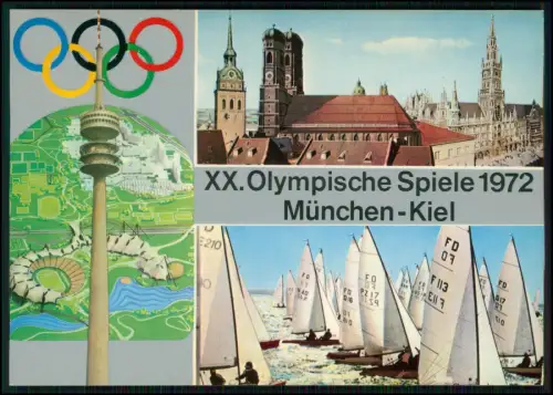 4x AK - München Olympische Spiele 1972 - diverse Ansichten während Sommerspiele