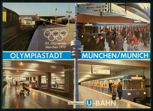 4x AK - München Olympische Spiele 1972 - diverse Ansichten während Sommerspiele
