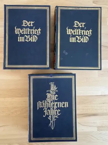 Der Weltkrieg im Bild - 3 Bände - 350-350-552 Seiten - Werner Beumelburg