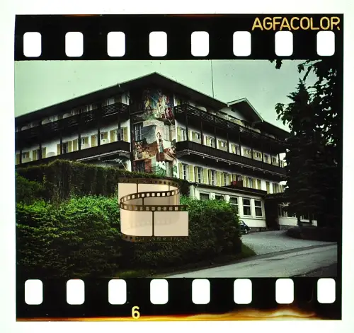 Orig. altes Farbdia - Golfhotel Kaiserin Elisabeth  in Feldafing Starnberger See