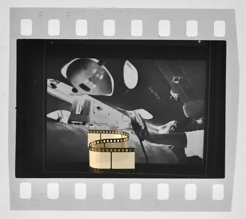 Zelluloid Dia nach 1945 - Flugzeug Messerschmitt Bf 110 - Wartung