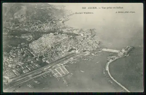 4x AK - Algier Algerien Luftaufnahme 1930 gelaufen - und andere Ansichten Algier