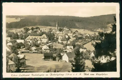 Foto AK - Bischofsgrün im oberfränkischen Fichtelgebirge Kirche im Zentrum 1936