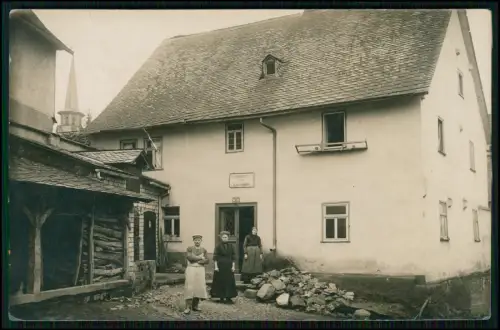 3x Foto AK - Haus Eingang Schild - Bäckerei von Karl Schäfer - Hessen ? um 1915