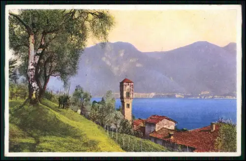 2x AK Luganersee + Hannover Landpoststempel 23 Mainsche Pennigsehl über Sulingen