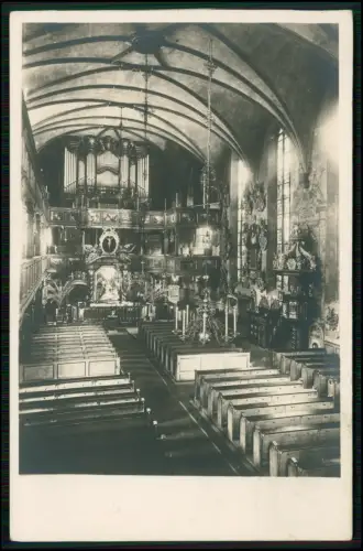 Echt Foto AK - Frankfurt am Main - Innere der Katharinenkirche mit Orgel - 1935
