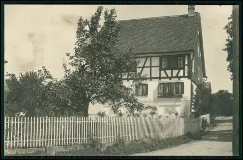 Foto AK - Wohnhaus mit steilem Ziegeldach - Fachwerk im Giebel Württemberg 1935