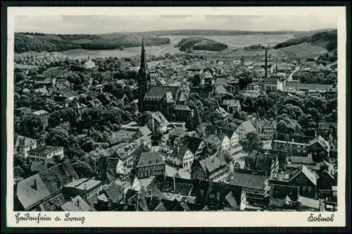 AK - Heidenheim an der Brenz - Blick über Altstadt - Kirche im Zentrum 1938 gel.