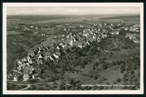 Echt Foto AK - Dornstetten im Schwarzwald - Luftbild vom Ort mit Häuser Kirche..