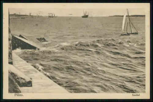 AK Pillau Samland Ostpreußen Baltijsk Kaliningrad Feldpost gel. Königsberg 1918