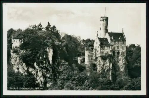 Foto AK - Schloss Lichtenstein - bei Lichtenstein - 1933 gel. - falscher Stempel