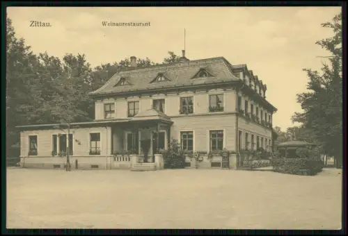 AK - Weinaurestaurant Zur Weinau - Zittau Sachsen - typische Architektur um 1880