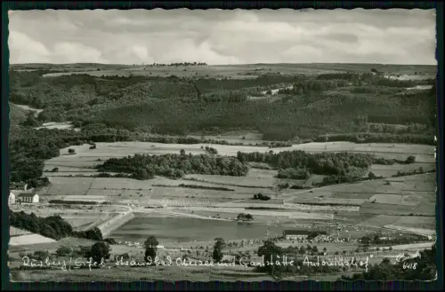 Foto AK - Strandbad Obersee in Rurberg Eifel - Badeareal - Gaststätte Antoninhof