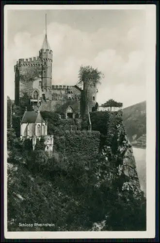 9x alte AK Postkarte Binnenschifffahrt Rheinufer Städte Motive Burgen am Rhein