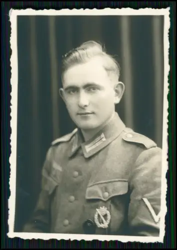 6x Foto - Soldat Wehrmacht - Portrait im Atelier ...