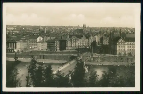 5x Foto AK - Prag Tschechien - Blick Moldau Brücke Čechův most u.a. 1940er gel.