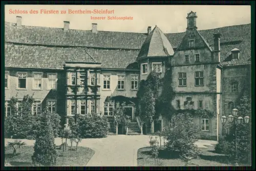 AK Burgsteinfurt Schloss des Fürsten zu Bentheim Steinfurt Innerer Schlossplatz