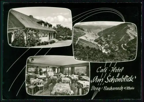 Echt Foto AK - Steeg bei Bacharach am Rhein – Café Waldhotel Am Schönblick