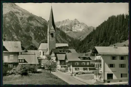 Echte Photographie AK - Mittelberg im Kleinwalsertal - Ortskern Pfarrkirche uvm.