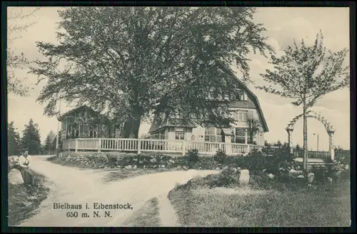 6x alte AK - Eibenstock Töpferbaude Brosinnadel Leising Hochwald Frankenberg Sa.