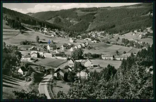 Foto AK - Warmensteinach Oberwarmensteinach Fichtelgebirge - Kirche, Wohnhäuser