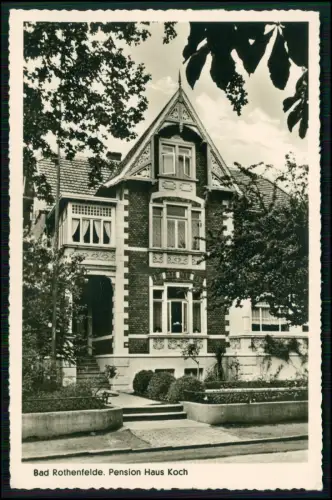 Foto AK - Pension Haus Koch Bad Rothenfelde - Villa mit Giebel und Zierelemente