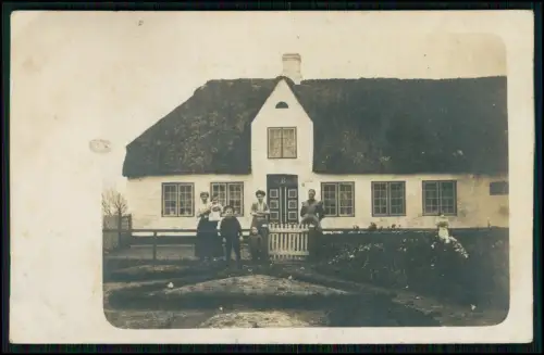 Echt Foto AK - Leck Nordfriesland in Holstein - Reetdach Bauernhaus - 1913 gel.