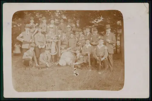 Foto AK - Musikkapelle 1916 Studenten Verein - Trompete, Tuba, Horn, Klarinette