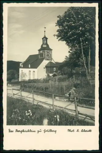 Echt Foto AK - historische Bergkirchlein in Gehlberg Ilmenau - im Thüringer Wald
