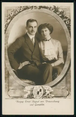 2x Herzog Ernst August von Braunschweig und Gemahlin Viktoria Luise von Preußen