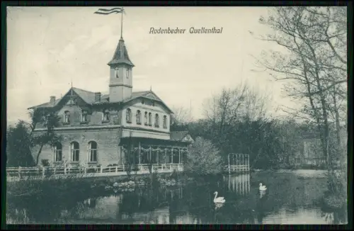 AK Hamburg Bergstedt - Rodenbeker Quellental mit Quellenhof am Wasser 1910 gel.