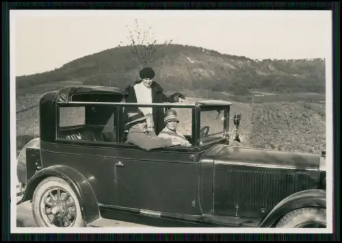 Adler Standard 6 um 1925 Reise Konvolut mit 8 Fotos einer private Automobilreise