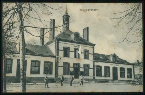 AK Pont-Faverger-Moronvilliers Marne - Schule Ecole de Filles 1916 Feldpost gel.