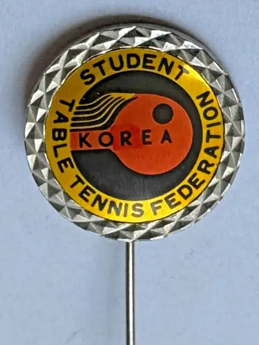 Pin Korea Studententable - Tischtennisschläger mit Ball Federation Anstecknadel