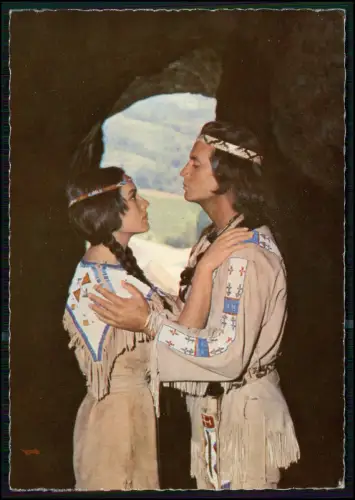 AK - Winnetou II Karl May - Pierre Brice als Winnetou - Karin Dor als Ribanna