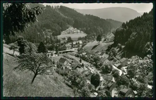 Foto AK Schönmünzach im Murgtal Schwarzwald  Blick über Talort Wohnhäuser Brücke