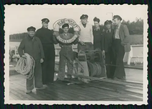 7x Foto - Boizenburg Rosslau VEB Elbewerft - Werftarbeiter an Bord Schiffbau DDR