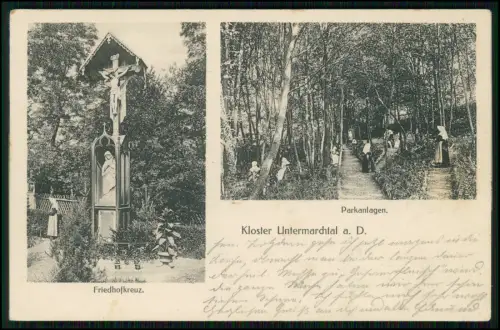AK Kloster Untermarchtal Friedhofkreuz Kreuzigungsgruppe -Feldpost 1917 gelaufen