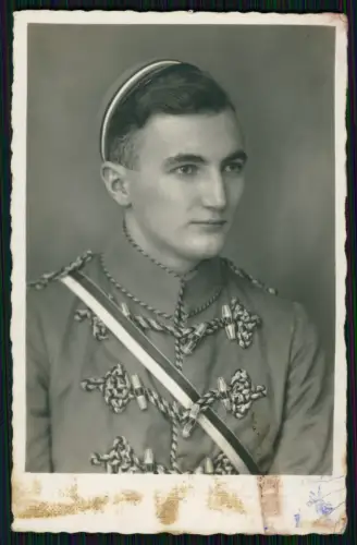 Foto AK Portrait - Studentika Student in vollem Wichs - Radeberg Dresden 1935